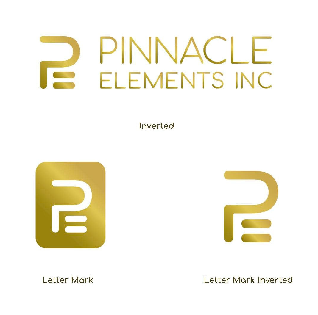 Pinnacle Elements Inc alternate logos on a white background.